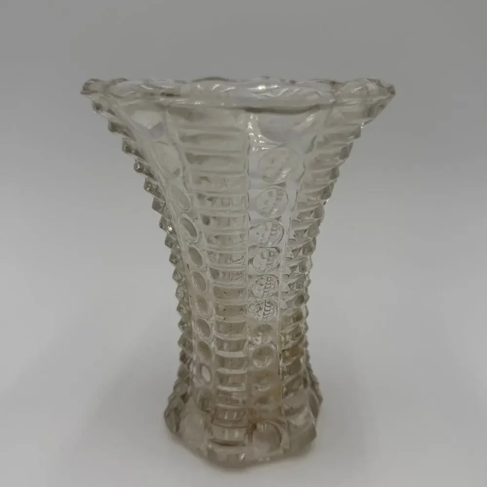 1950’s Indiana Glass Mayflower Pattern Clear Bud Vase